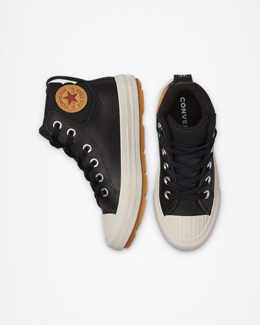 Tenisi Inalti Fete Converse Piele Chuck Taylor All Star Berkshire Boot Color Negrii | RO NDRXG513